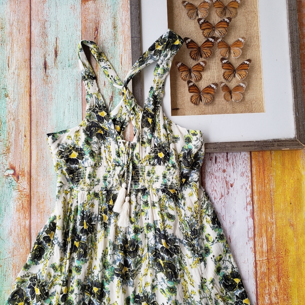 Free People Washed Ashore Cross Back Mini Dress XS - Picture 4 of 8